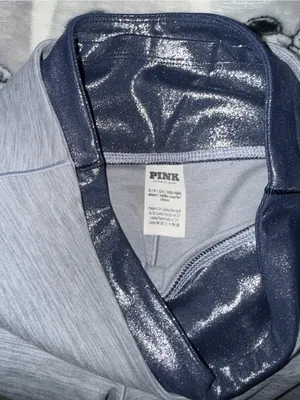 Victoria’s Secret PINK Gray High Waist Leggings Metallic Waistband Size Small thumbnail 5