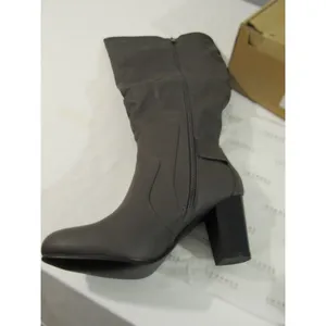 Journee Collection Women's Carver Wide Calf Block Heel Knee High Boots Grey 9 NIB thumbnail 11