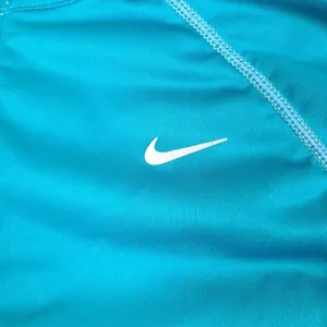 Nike Green Running Jacket with Neon yellow inside Thumb Holes & Back Pockets Med thumbnail 2