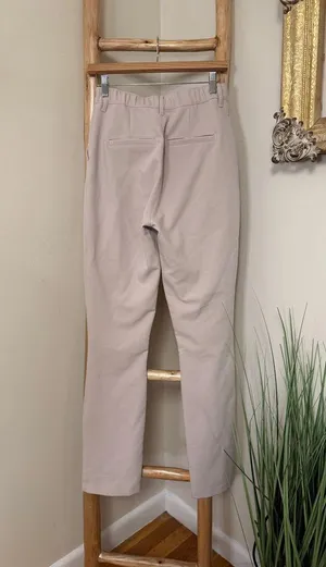 Abercrombie Ultra High Rise Skinny front Split Hem Size 4/27 Tan thumbnail 6