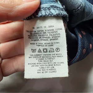 PILCRO & the Letterpress 28 Blue Denim Polka Dots Pencil Skirt Anthropologie thumbnail 6