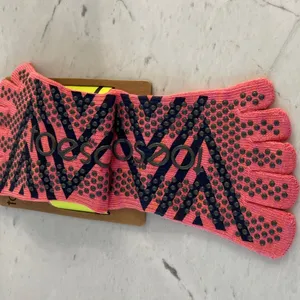 ToeSox Vibrant Pink and Navy Toe Socks thumbnail 2