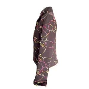 3 Sisters Womens Brown‎ Abstract Swirl Embroidered Cotton Jacket Size M 3S936 thumbnail 5