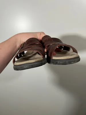 Timberland Leather Buckle Sandals in Brown Oiled Leather Size 8 thumbnail 4