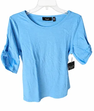 Ella Rafaella women’s short sleeve top in Blue Size Small thumbnail 1
