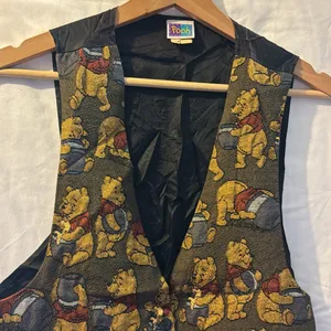 Vtg Winnie The Pooh Embroidered Vest size small thumbnail 2