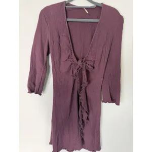 Free People Kianni Mini Dress Chocolate Merlot NWT SZ Small NEW thumbnail 4