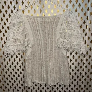 Free People Blackbird Macrame top Ivory comb size XS thumbnail 8