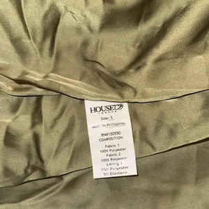 NWOT HOUSE OF CB Myrna olive green Satin Corset Midi Dress sz S thumbnail 9