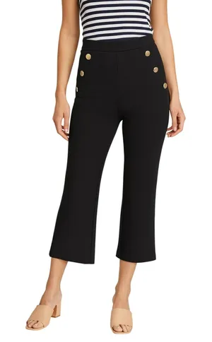 Haver & Blair London Pull On Straight Leg Cropped High Rise Pants Sz MEDIUM thumbnail 1