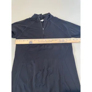 Athleta Lightweight Quarter Zip Activewear Top Size S Black thumbnail 3