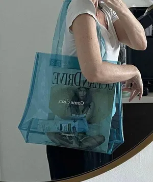 New! Clear Tote bag Blue thumbnail 3