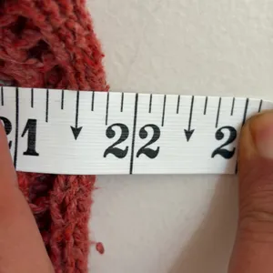 American Eagle Red Open Knit Cotton Sweater Size Small Boho Scoop Neck thumbnail 6