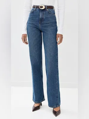 REFORMATION Abby High Rise Straight Jeans In Lanier Size 30 thumbnail 2