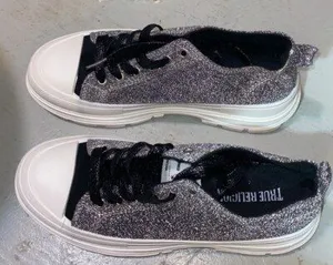 True Religion Janis Chunky Glitter Sneakers, Silver, Size 7.5 thumbnail 1