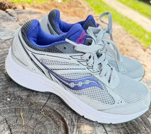 Saucony Cohesion Running Shoes GRAY/Blue Lace Up Womens Shoes thumbnail 1