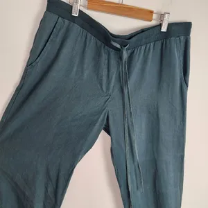 Mono B Pull-on Lightweight Pants Dark Teal Blue Tencel Cropped Size L thumbnail 5