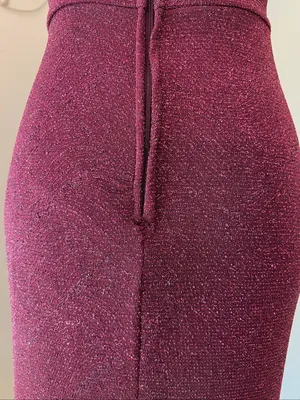 Windsor Burgundy Wine Keira Glitter Knit High Slit Formal Dress Size 1 / 2 thumbnail 9