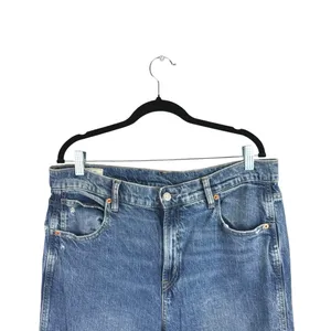 GAP Vintage Flare Women's Blue High Waist Distressed Denim Jeans Pants Size 32 thumbnail 3