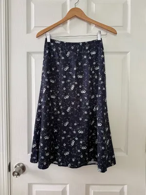 Allegra K Floral Midi Skirt thumbnail 5