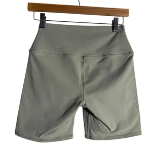 Alo Yoga Airbrush 5” Sage Green High Waist Biker Athletic Workout Shorts S thumbnail 9
