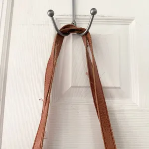 The Sak Tan Leather Patchwork Fabric Embellished Boho Top Zip Shoulder Tote Bag thumbnail 7