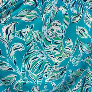 Lilly Pulitzer Luxletic Ocean Trail Shorts Turquoise Oasis Outta Line Print XL thumbnail 2