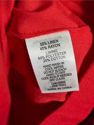 Joie Red Linen Blend Vest NWT button down thumbnail 4