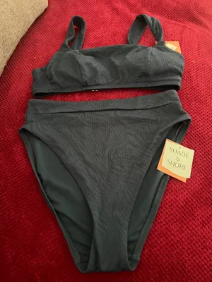 Shade & Shore Women's Bikini Sets Two Piece Bathing Suit Square Neck... thumbnail 3