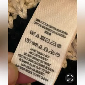 Free People At The Beach Pullover Sweater in Ivory Black Combo Size XS.Oversized thumbnail 10
