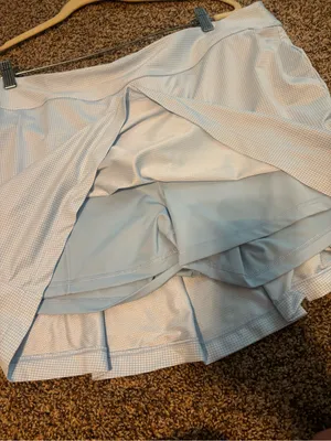 Play Dry Greg Normal Blue Gingham Golf Skort Size XL thumbnail 6