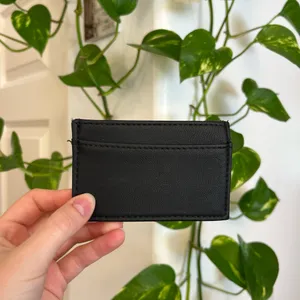 Black card holder wallet Sleek and minimal thumbnail 2