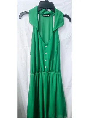Double Zero Green Mini Dress Size 4 thumbnail 3