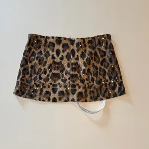 Lucy in the Sky Sequin Mini Skort in Cheetah Print thumbnail 2