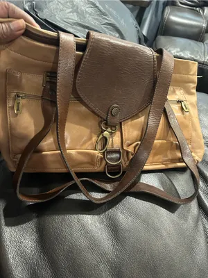 Valentina Brown Leather Interior Tote Tan thumbnail 10