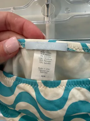 Eberjey Blue Ivory Wave Print Bikini Set Medium thumbnail 6