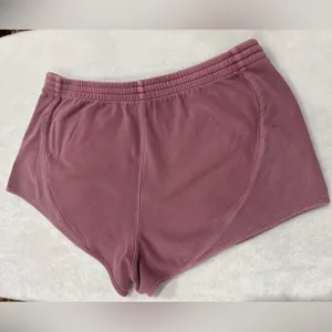 PINK Victoria's Secret Sweatshort Acid Wash Mauve Athletic Shorts‎ Size XL thumbnail 5
