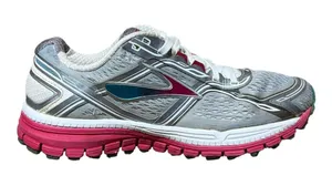 Brooks Ghost 8 Running Shoes Silver Pink thumbnail 1