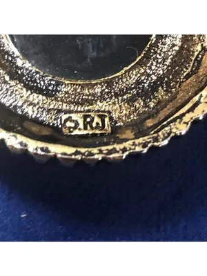 R.J. Graziano Signed Black Onyx Cameo Filigree Necklace and Earrings (Clip on) thumbnail 4