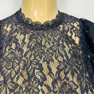 Set 2 Divided Shirts Sz M Black Lace Crochet Sweater Shirt H&M HM Top thumbnail 4