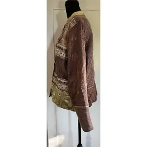 Original RETRO Brand Vintage Boho Tapestry Beaded Accent Jacket Blazer Size M thumbnail 2