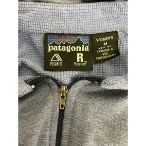 Patagonia Womens Blue Heathered Quarter Zip Pullover Long Sleeve Top Small thumbnail 5