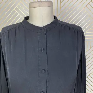 Equipment‎ Femme Francois Silk Shirt Button Down Dress in Black Size US Medium thumbnail 4