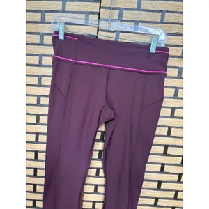 Lululemon Burgundy Leggings‎ Size 6 thumbnail 3
