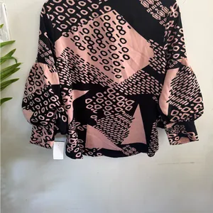 Gracia Pink and Black Patterned Blouse thumbnail 2