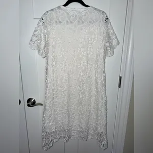 NWOT Short Sleeve Crochet Midi Dress thumbnail 2