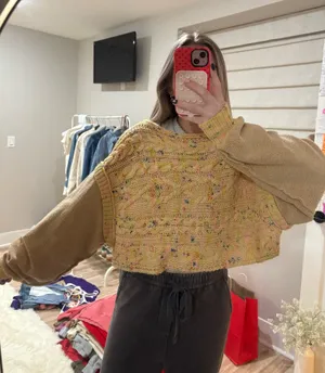 Free People Cropped Sweater thumbnail 1