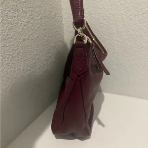 Kate Spade Polly Medium Leather Shoulder Hobo Bag Cherrywood Burgundy Wine thumbnail 12