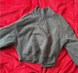 grey garage mock neck sweatshirt thumbnail 1
