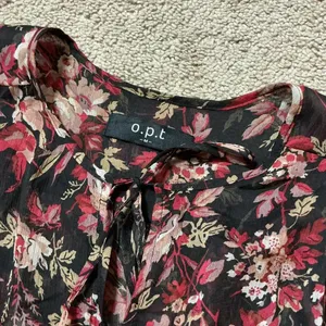 O.P.T. Floral Print Sheer Long‎ Sleeve Maxi Dress Women's Size M Layering Piece thumbnail 4